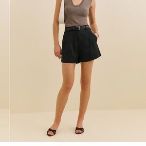 Reformation Mason Black Shorts